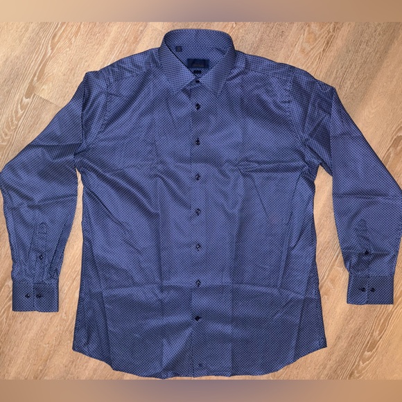 David Donahue Navy Blue Dress Shirt - NWT